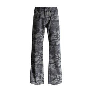552572323 Women's Camouflage Flared Jeans  Low Waist  Pants