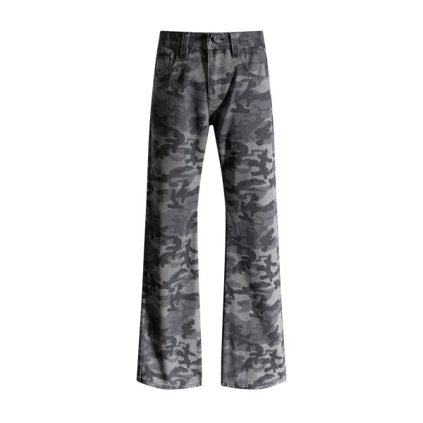 Women's Camouflage Flared Jeans  Low Waist  Pants