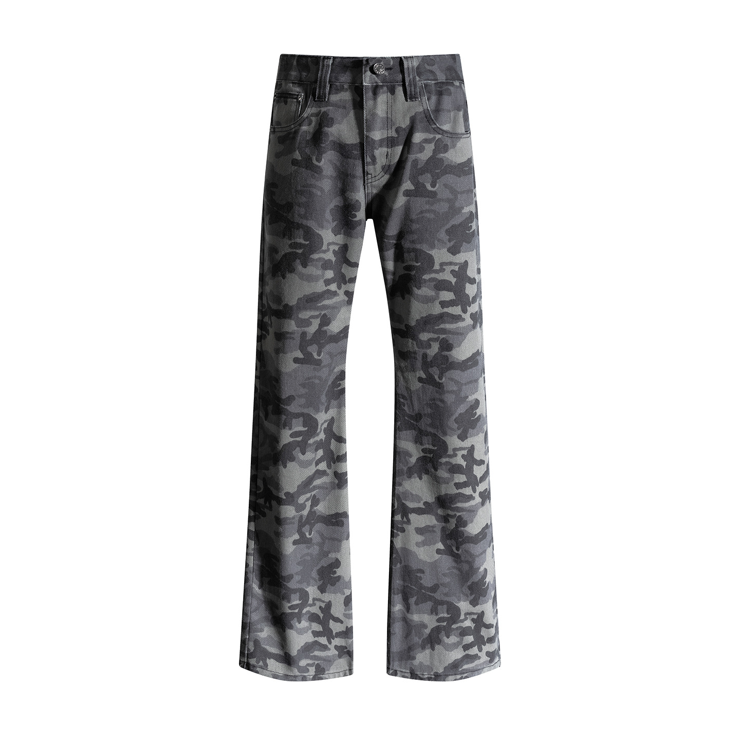 Women's Camouflage Flared Jeans  Low Waist  Pants