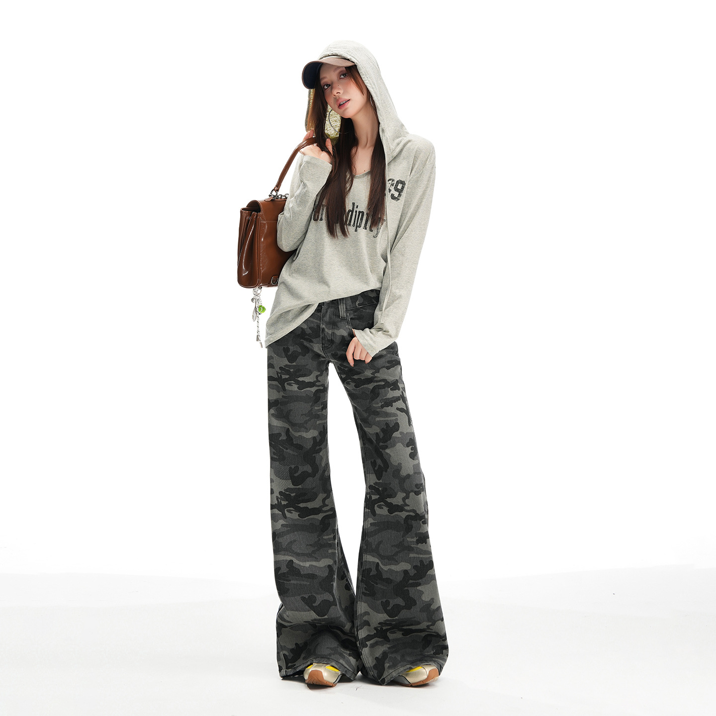 Women's Camouflage Flared Jeans  Low Waist  Pants - Image 4