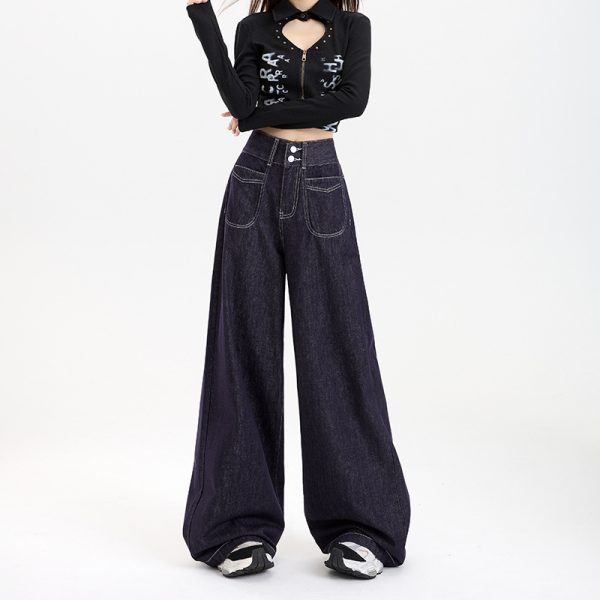 Wide-Leg Pants Simple and Versatile Slimming Straight Leg Floor-Length Pants for Women - Image 6