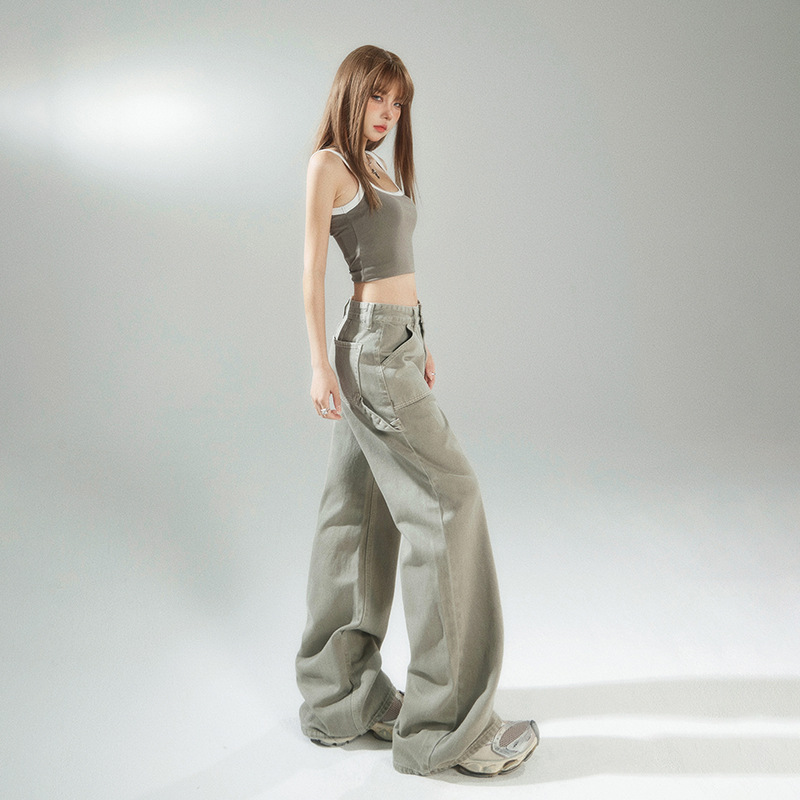 Loose Wide-Leg Pants, Boho Chic, Versatile Slimming Women's Denim Pants - Image 5