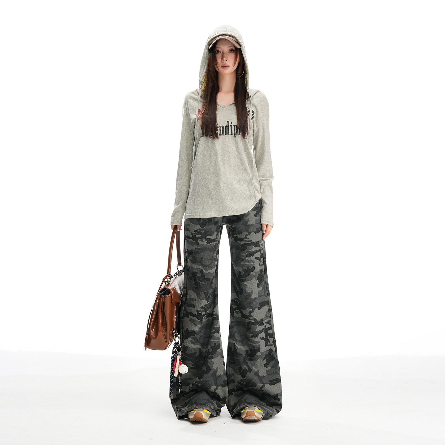 Women's Camouflage Flared Jeans  Low Waist  Pants - Image 2